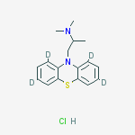 Structure of (±)-Promethazine-d4HCl (phenothiazine-1,3,7,9-d4)