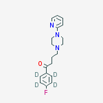 Structure of 1-(4-Fluorophenyl-d4)-4-(4-(2-pyridinyl)-1-piperazinyl)-1-butanone,  4'-Fluoro-4-[4-(2-pyridyl)-1-piperazinyl]butyrophenone-d4