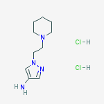 1-[2-(1-Piperidinyl)ethyl]-1H-pyrazol-4-amine结构式
