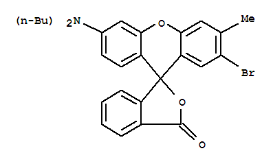Structure of spiro[isobenzofuran-1(3H),9'-[9H]xanthen]-3-one, 2'-bromo-6'-(dibutylamino)-3'-methyl-
