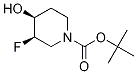 Structure of tert-butyl (3R,4S)-3-fluoro-4-hydroxypiperidine-1-carboxylate
