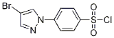 Structure of 4-(4-Bromo-1H-pyrazol-1-yl)benzenesulfonyl chloride, 97%