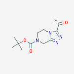 tert-Butyl 3-formyl-5,6-dihydro-[1,2,4]triazolo[4,3-a]pyrazine-7(8H)-carboxylate结构式