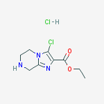 Ethyl 3-chloro-5,6,7,8-tetrahydroimidazo[1,2-a]pyrazine-2-carboxylate hydrochloride结构式