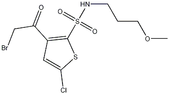 Structure of 3-(2-Bromoacetyl)-5-chloro-N-(3-methoxypropyl)-2-thiophenesulfonamide