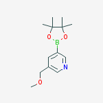 Structure of 3-(methoxymethyl)-5-(4,4,5,5-tetramethyl-1,3,2-dioxaborolan-2-yl)pyridine