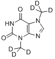 可可碱-D6 (二甲基-D6)结构式