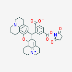 Structure of 6-CARBOXY-X-RHODAMINE  SUCCINIMIDYL ESTE