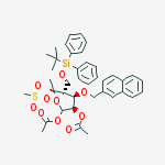 [(3r,4s,5r)-2-acetyloxy-5-[[tert-butyl(diphenyl)silyl]oxymethyl]-5-[(1r)-1-methylsulfonyloxyethyl]-4-(naphthalen-2-ylmethoxy)oxolan-3-yl] Acetate结构式