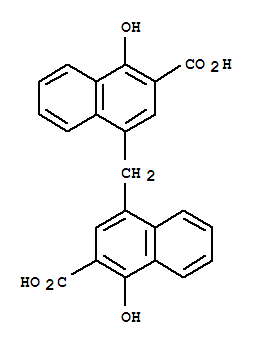 Structure of 2-naphthalenecarboxylic acid, 4,4'-methylenebis[1-hydroxy-