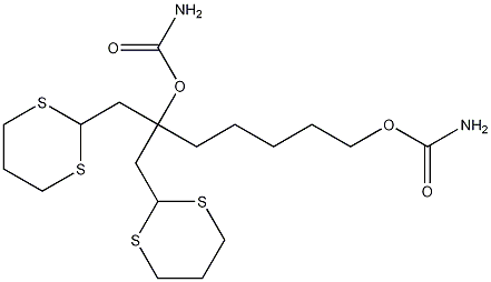 Structure of Bis((1,3-dithian-2-yl)methyl) hexane-1,6-diyldicarbamate