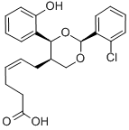 Structure of 4-(Z)-6-(2-O-CHLOROPHENYL-4-O-HYDROXYPHENYL-1,3-DIOXAN-CIS-5-YL)HEXENOIC ACID