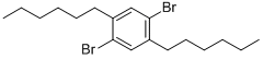 Structure of 2,5-BIS(HEXYL)-1,4-DIBROMOBENZENE