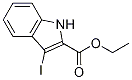 Structure of 1H-Indole-2-carboxylic acid, 3-iodo-, ethyl ester