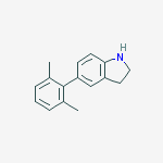 5-(2,6-dimethylphenyl)-2,3-dihydro-1H-Indole结构式