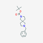 2,7-Diazaspiro[4.4]nonane-2-carboxylic acid, 7-(phenylmethyl)-, 1,1-dimethylethyl ester结构式