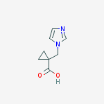 Structure of 1-(1H-IMIDAZOL-1-YLMETHYL)CYCLOPROPANECARBOXYLIC ACID 95%