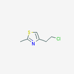 Structure of 4-(2-chloroethyl)-2-methyl-1,3-thiazole(SALTDATA: 0.8HCl 0.15H2O)