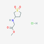 Structure of Methyl 2-[(1,1-dioxothiolan-3-yl)amino]acetate;hydrochloride