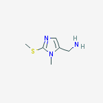 Structure of 1-[1-methyl-2-(methylthio)-1H-imidazol-5-yl]methanamine(SALTDATA: 2HCl 0.1H2O)