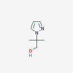 Structure of 2-methyl-2-(1H-pyrazol-1-yl)-1-propanol(SALTDATA: FREE)