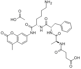 Structure of SUC-ALA-PHE-LYS-AMC ACETATE SALT