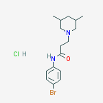 N-(4-BROMOPHENYL)-3,5-DIMETHYL-1-PIPERIDINEPROPANAMIDE HYDROCHLORIDE结构式
