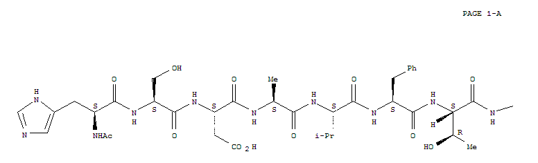 Structure of vasoactive intestinal peptide, Ac-(Lys(12,14)-Nle(17)-Val(26)-Thr(28))-