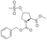 (2S,4R)-CBZ-4-甲磺酰氧基脯氨酸甲酯结构式