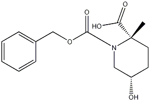 Structure of (2S,5S)-5-Hydroxy-1,2-piperidinedicarboxylic acid 2-methyl 1-benzyl ester