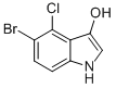 Structure of 1H-Indol-3-ol, 5-bromo-4-chloro-