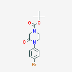 Structure of tert-butyl 4-(4-bromophenyl)-3-oxopiperazine-1-carboxylate