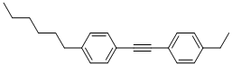1-乙基-4-[2-(4-己基苯基)乙炔基]苯结构式
