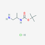 Structure of 2-N-BOC-propane-1,2-diamine-HCl