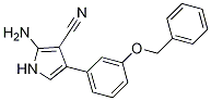 Structure of 2-amino-4-(3-(benzyloxy)phenyl)-1H-pyrrole-3-carbonitrile
