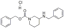 Structure of benzyl 3-(benzylamino)piperidine-1-carboxylate hydrochloride