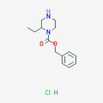 Structure of Benzyl 2-ethylpiperazine-1-carboxylate Hcl