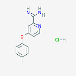 Structure of 4-(p-Tolyloxy)picolinimidamide hydrochloride