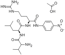 Structure of DL-VAL-LEU-ARG P-NITROANILIDE ACETATE SALT