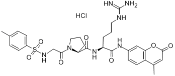 Structure of N-P-TOSYL-GLY-PRO-ARG 7-AMIDO-4-METHYLCOUMARIN HYDROCHLORIDE