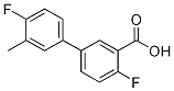 Structure of 2-fluoro-5-(4-fluoro-3-methylphenyl)benzoic acid