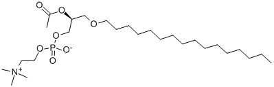 Structure of 3-O-HEXADECYL-2-ACETYL-SN-GLYCERO-1-PHOSPHOCHOLINE