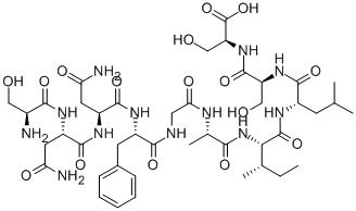 Structure of H-SER-ASN-ASN-PHE-GLY-ALA-ILE-LEU-SER-SER-OH