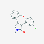 Structure of 1H-Dibenz[2,3:6,7]oxepino[4,5-c]pyrrol-1-one, 11-chloro-2,3,3a,12b-tetrahydro-2-Methyl-