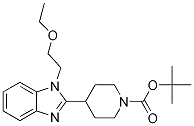 Structure of tert-butyl 4-(1-(2-ethoxyethyl)-1H-benzo[d]iMidazol-2-yl)piperidine-1-carboxylate