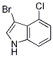 Structure of 3-Bromo-4-chloroindole