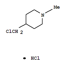 Structure of Piperidine, 4-(chloromethyl)-1-methyl-,hydrochloride (1:1)