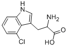 Structure of 2-amino-3-(4-chloro-1H-indol-3-yl)propanoic acid