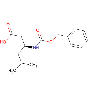 Structure of Hexanoic acid, 5-methyl-3-[[(phenylmethoxy)carbonyl]amino]-, (3S)-