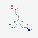 9H-Carbazole-9-propanoic acid, 3-amino-1,2,3,4-tetrahydro-, (3R)-结构式